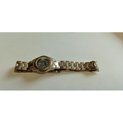 76 - Vintage agate & white metal brooch, wooden frog brooch plus The Royal British Legion ladies watch