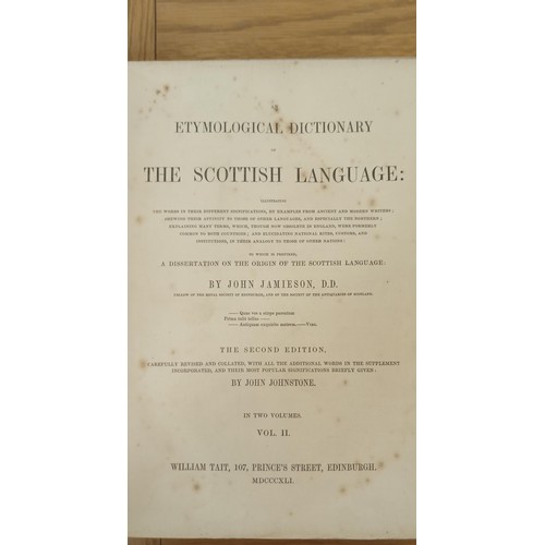 274 - The Etymological Dictionary of The Scottish Language by John Jamieson, John Johnstone.  2 volumes, 1... 