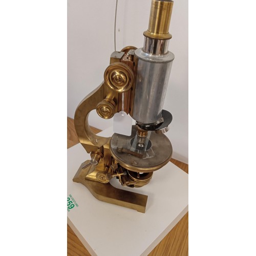 259 - Brass microscope by E. Leitz Wetzlar