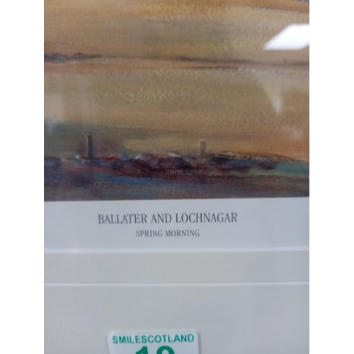 269 - Eric Auld, signed Artist Proof print, Ballater and Lochnagar Spring Morning Framed 70cm by 53cm appr... 