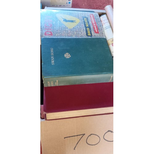 519 - Two boxes of vintage books including 