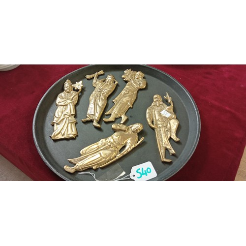 540 - 5 Brass Oriental figurines