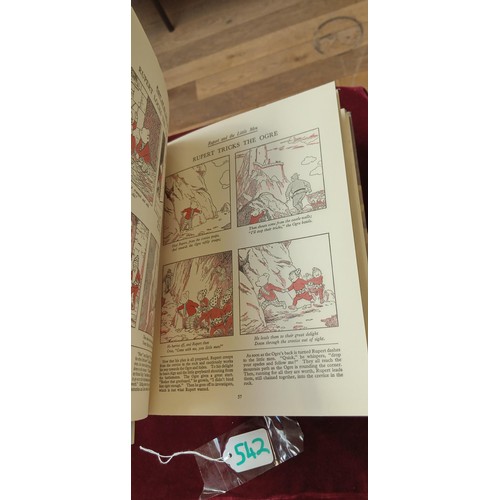 542 - Facsimile editions of Rupert the Bear annuals.  4 copies being 1936 (with dust jacket and belly band... 