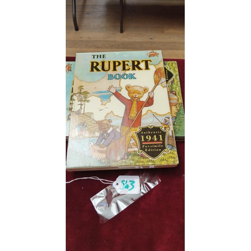 543 - Facsimile editions of Rupert the Bear Annuals, being 1941 (2 copies both in slipcases), 1944 (Collec... 