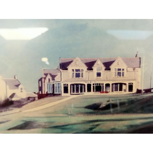 7 - Framed limited edition print 231/250 & signed 'Home 18th hole Moray Golf Club' by Graham Pook measur... 