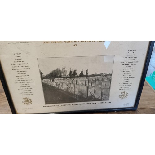 18 - Framed dedication For King and Country for the Glory of God memorial Sgt James Criggie 11140M.M 12 b... 