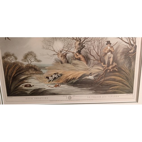 40 - Pair of framed prints 'Duck Shooting' & 'Partridge Shooting'