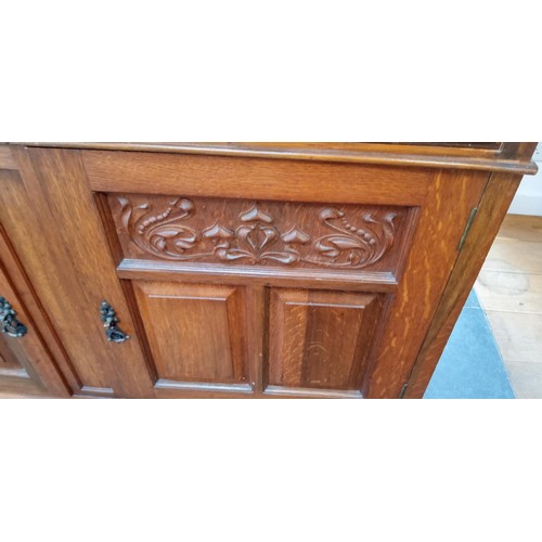 1 - Antique chiffonier oak side board