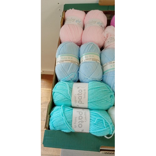 7 - 2 Boxes of assorted baby wool