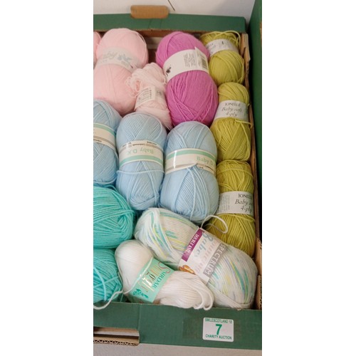 7 - 2 Boxes of assorted baby wool