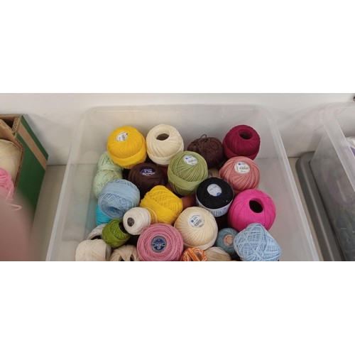 14 - Box of crochet threads