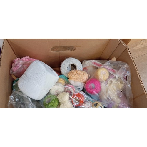 17 - Box of crochet threads and more