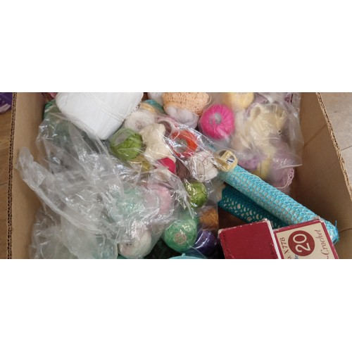 17 - Box of crochet threads and more