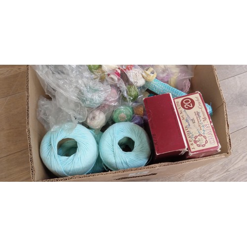 17 - Box of crochet threads and more