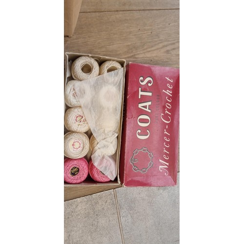 17 - Box of crochet threads and more