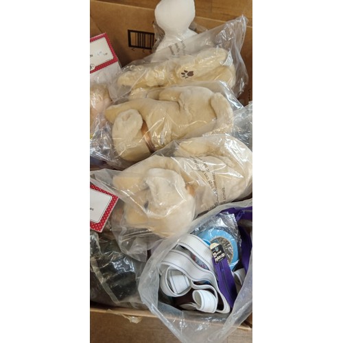 18 - Box of craftwork rag and pillow dolls all new and more