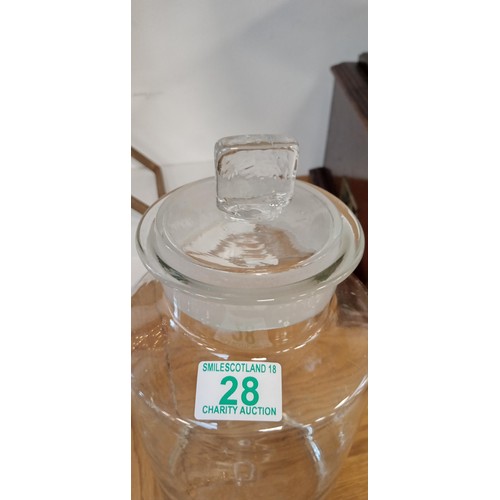 28 - Vintage hand blown glass sweetie jar