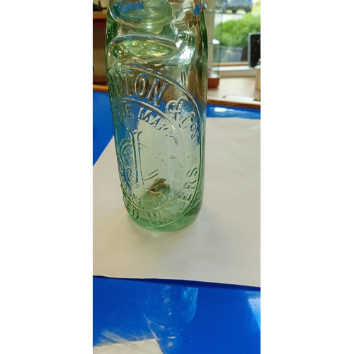 51 - Vintage Crampton & Co Aerated Waters bottle with glass marble inside