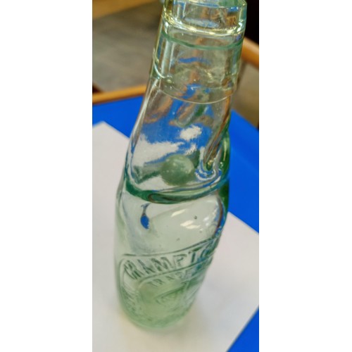 51 - Vintage Crampton & Co Aerated Waters bottle with glass marble inside