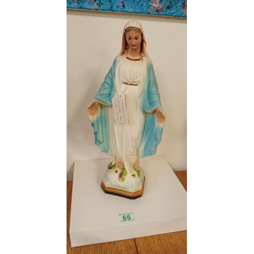 65 - Vintage Italian chalkware Mary figure 16