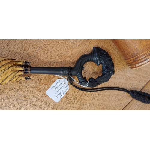 71 - Victorian hand carved Cornucopia handled parasol