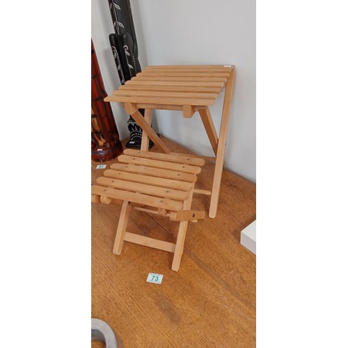 73 - 2 Wooden plant stands