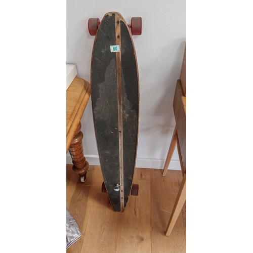 80 - Vintage Long board skateboard