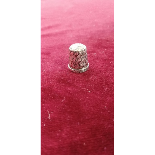 95 - Silver hallmarked thimble Assay Birmingham