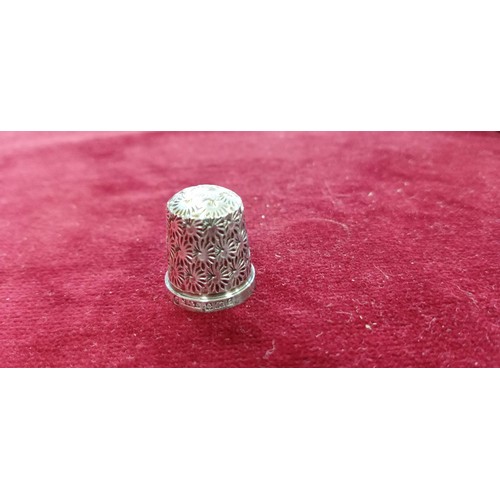 95 - Silver hallmarked thimble Assay Birmingham