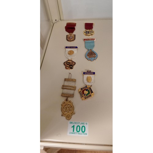 100 - 6 Vintage Masonic medals to include Royal Masonic Institute for girls