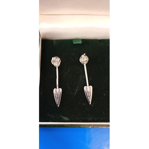 110 - 18ct white gold earring set with diamonds purchase price $2,450.00