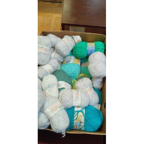 382 - Box of wool in different colours