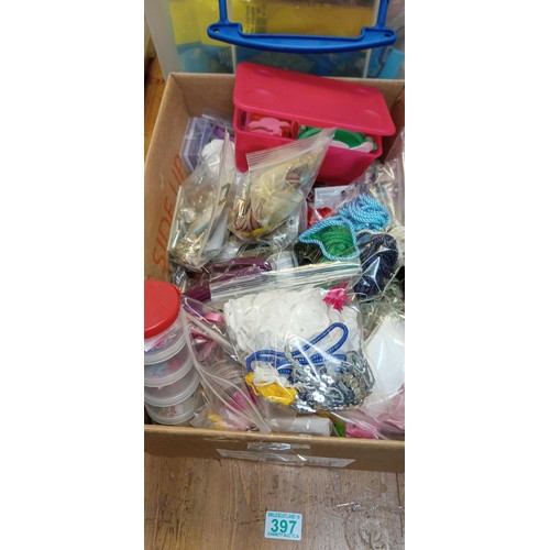 397 - Box of party and craft items