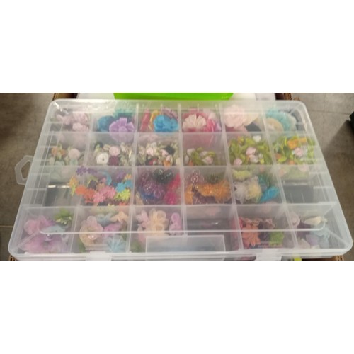 416 - Box and tubs of crafting items