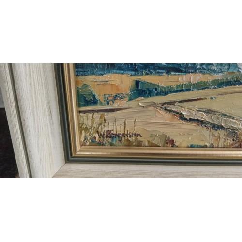 2A - Framed oil painting by W Ferguson 'Barnack Windmill Rutland' More details in the images.