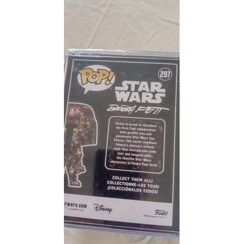 6 - Funko Pop/ bobble head Star Wars #297 Boba Fett in sealed plastic container believed only at Target ... 