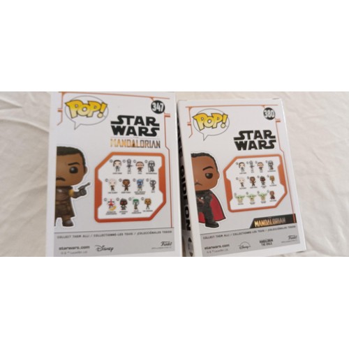 9 - Funko Pop/ bobble head Star Wars & Mandalorian #347 & #380 Greef Carga & Moff Gideon brand new never... 