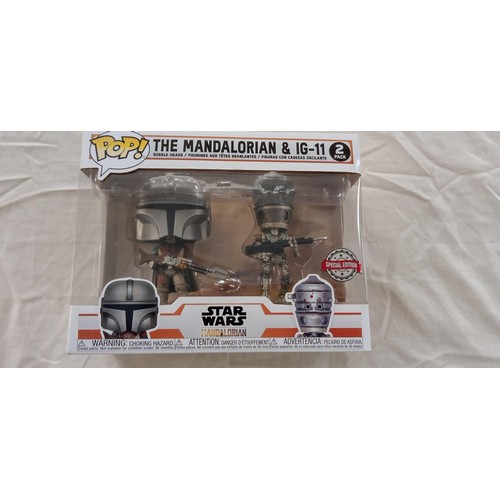 10 - Funko Pop/ bobble head The Mandalorian & IG-11 2 pack Special Edition brand new never opened