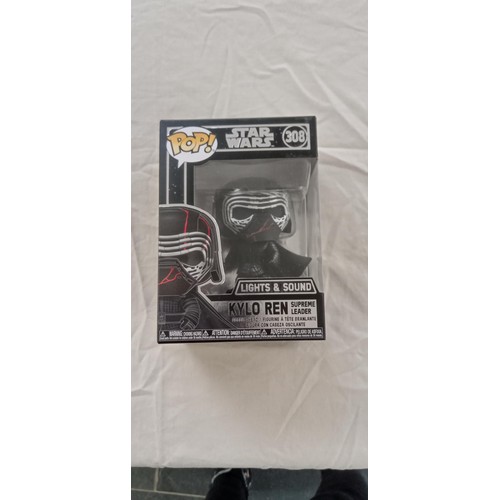 12 - Funko Pop/ bobble head Star Wars #308 Kylo Ren Supreme Leader lights and sound brand new never opene... 