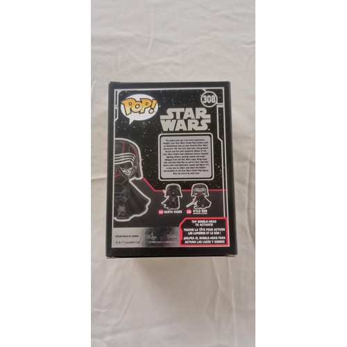 12 - Funko Pop/ bobble head Star Wars #308 Kylo Ren Supreme Leader lights and sound brand new never opene... 