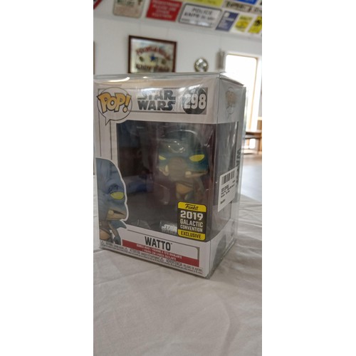 13 - Funko Pop/ bobble head Star Wars #298 & #305 Watto 2019 Galactic convention exclusive plus Boba Fett... 