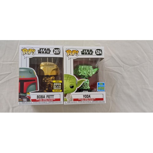 22 - Funko Pop/ bobble head Star Wars #124 ĩ Yoda 2019 summer convention limited edition 2019 galactic li... 