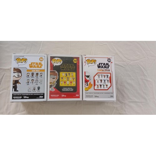 25 - Funko Pop/ bobble head Star Wars #248, #340 & #350 Han Solo exclusive Baba Frik star wars smugglers ... 