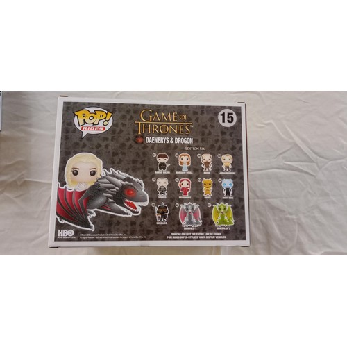 26 - Funko Pop Rides / bobble head Game of Thrones #15 Daenerys & Drogon