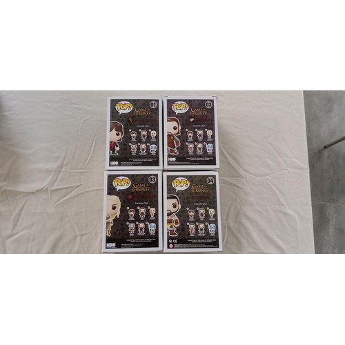 29 - Funko Pop/ bobble head Game of Thrones #01, #02, #03 & #04 Tyrion Lannister, Ned Stark, Daenerys Tar... 