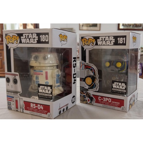 36 - Funko Pop/ bobble head Star Wars #180 & #181 R5-D4 & C-3PO