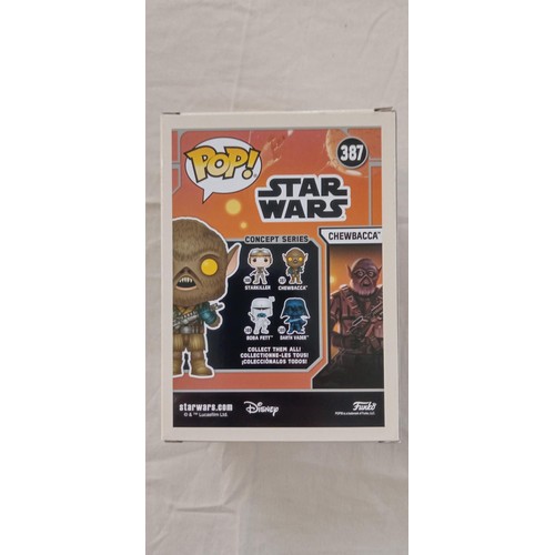 37 - Funko Pop/ bobble head Star Wars #387 2020 Galactic Convention exclusive concept series Chewbacca