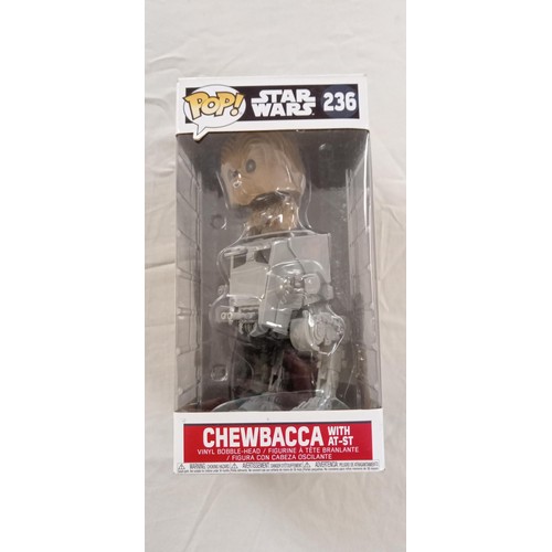 40 - Funko Pop/ bobble head Star wars #236 Chewbacca with AT-ST