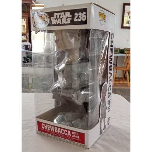 40 - Funko Pop/ bobble head Star wars #236 Chewbacca with AT-ST