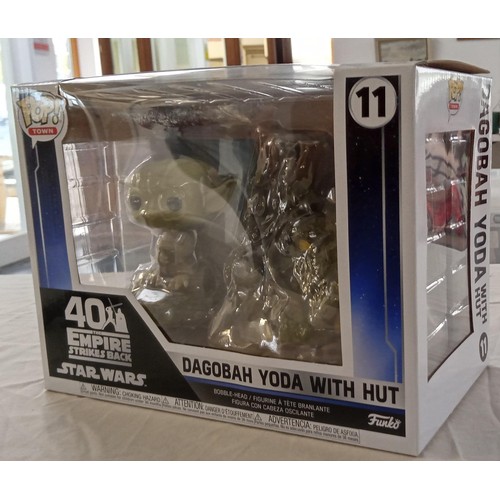 52 - Funko Pop/ bobble head Star Wars Empire strikes back #11 Dagobah Yoda with hut